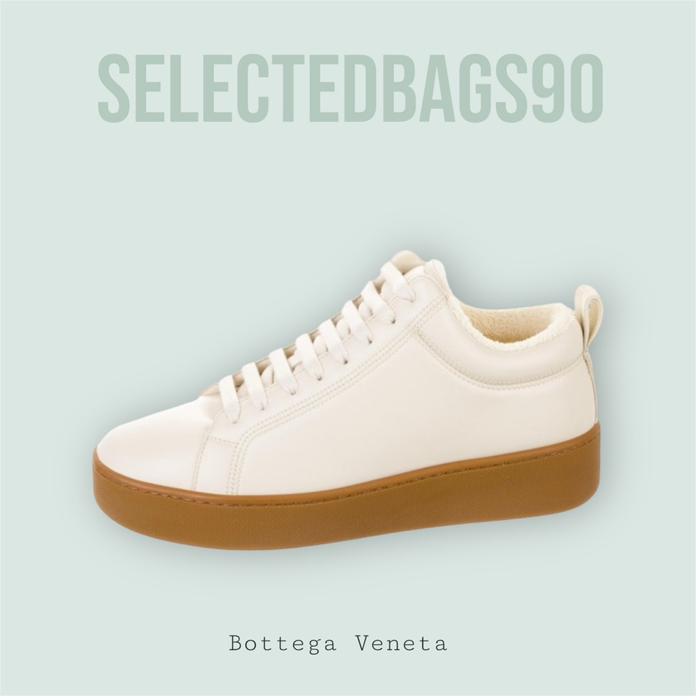 Bottega Veneta Off-White Sneakers with Tan Sole